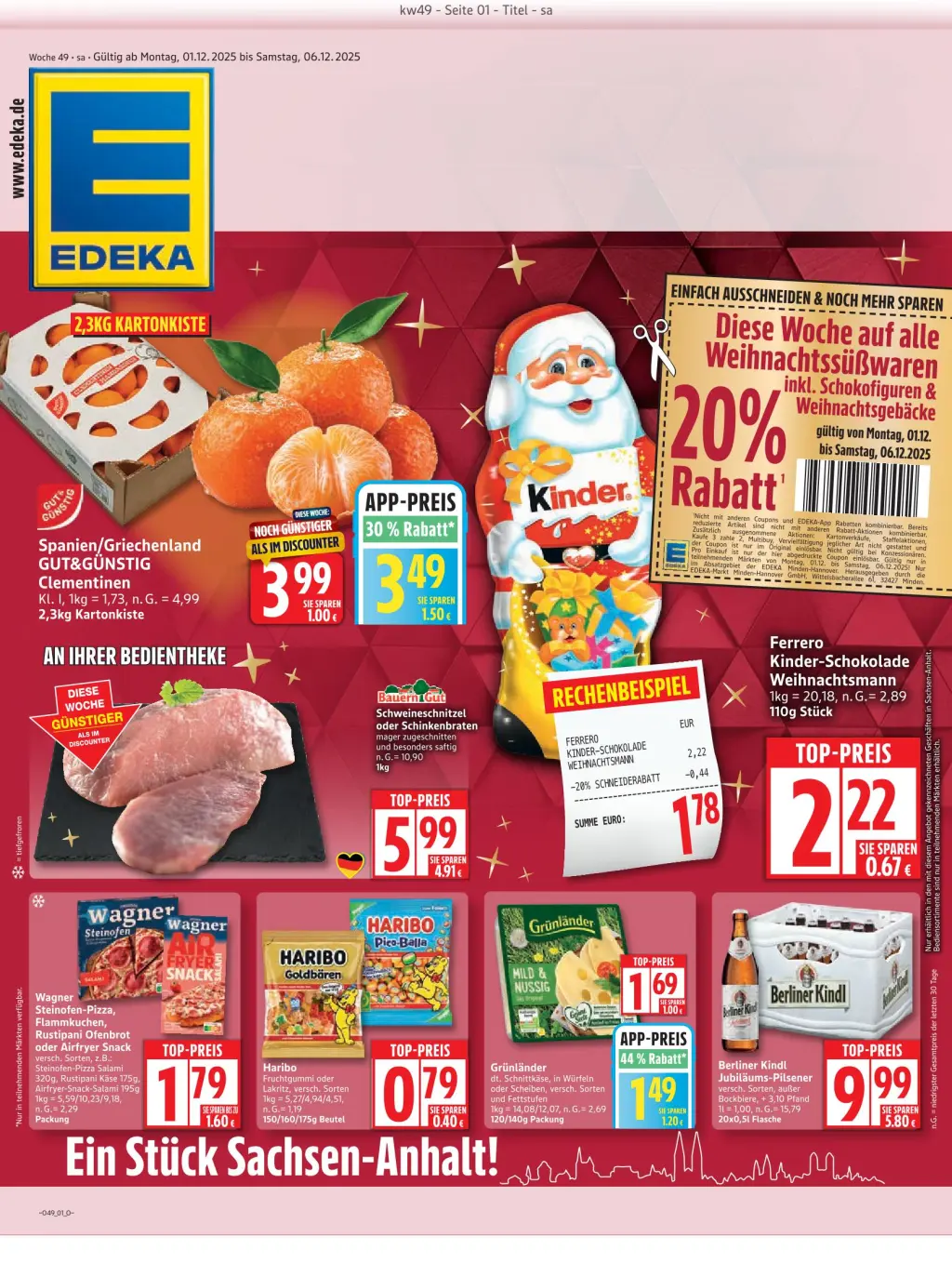 Edeka Prospekt KW49 mit aktuellen Angeboten und attraktiven Rabatten – günstige Lebensmittel, Sparen Sie bei Edeka Prospekt diese Woche! Edeka Prospekt KW49 mit aktuellen Angeboten und attraktiven Rabatten – günstige Lebensmittel, Sparen Sie bei Edeka Prospekt diese Woche!