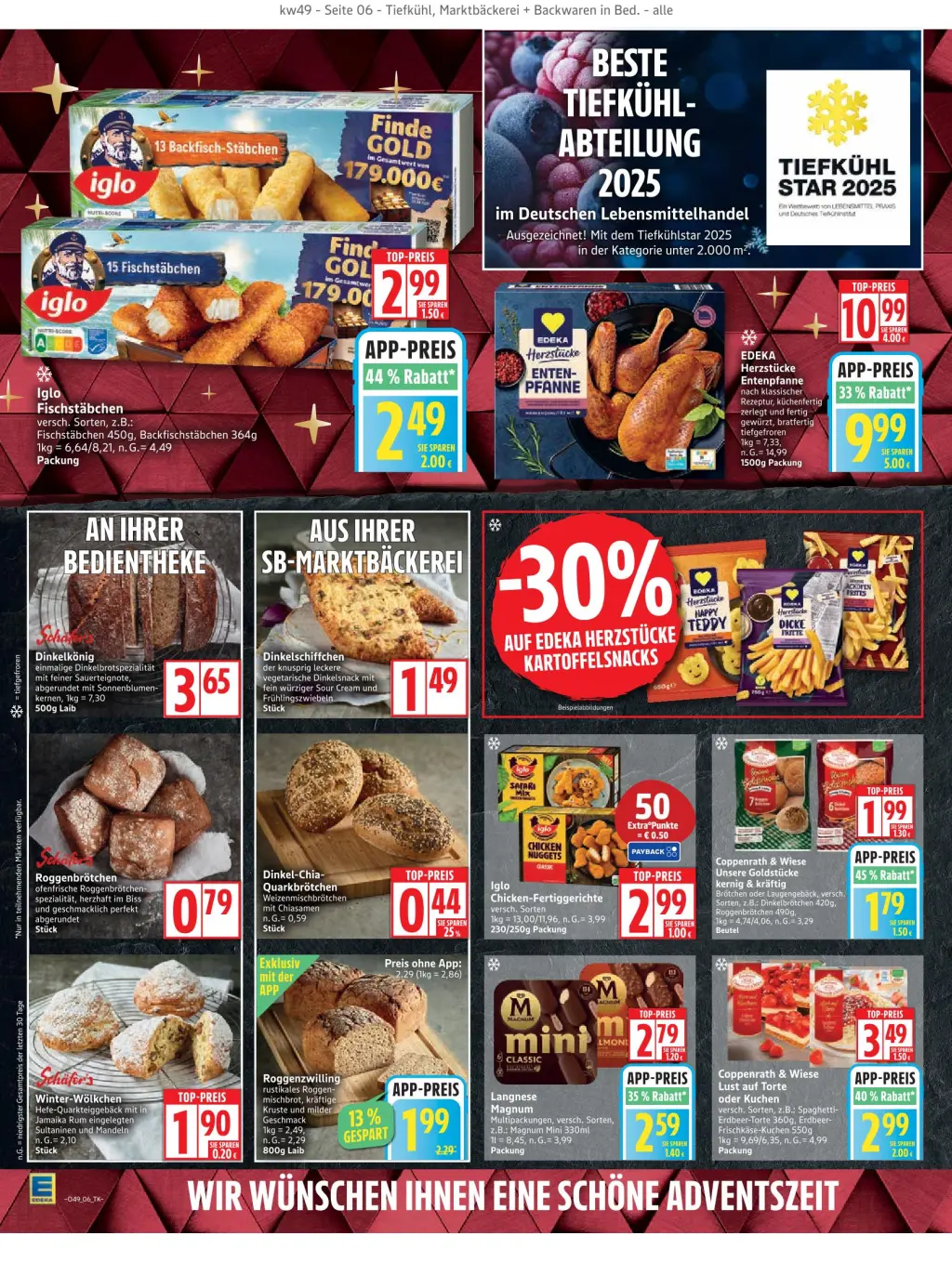 Edeka Prospekt KW49 mit aktuellen Angeboten und attraktiven Rabatten – günstige Lebensmittel, Sparen Sie bei Edeka Prospekt diese Woche!