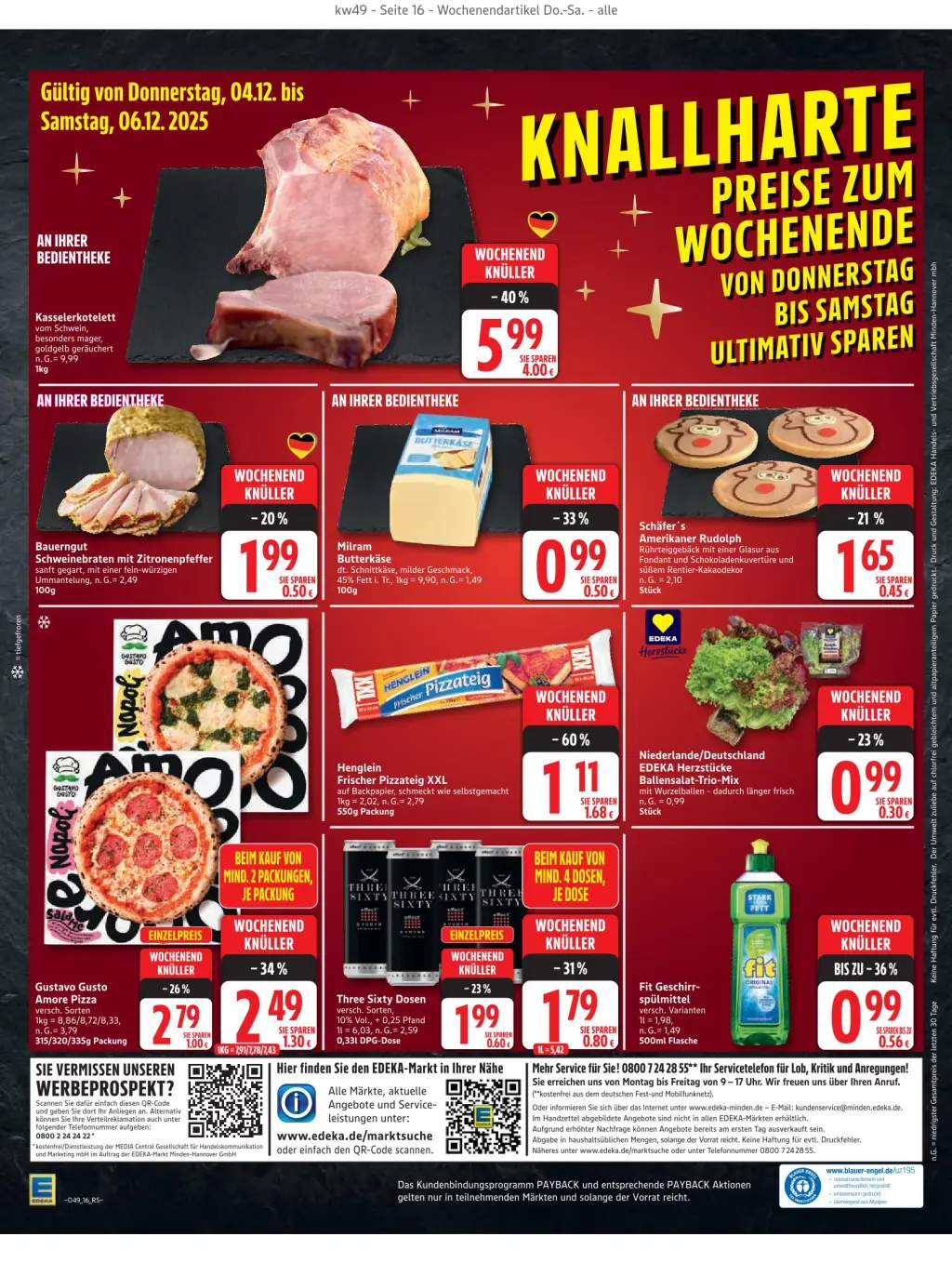 Edeka Prospekt KW49 mit aktuellen Angeboten und attraktiven Rabatten – günstige Lebensmittel, Sparen Sie bei Edeka Prospekt diese Woche!