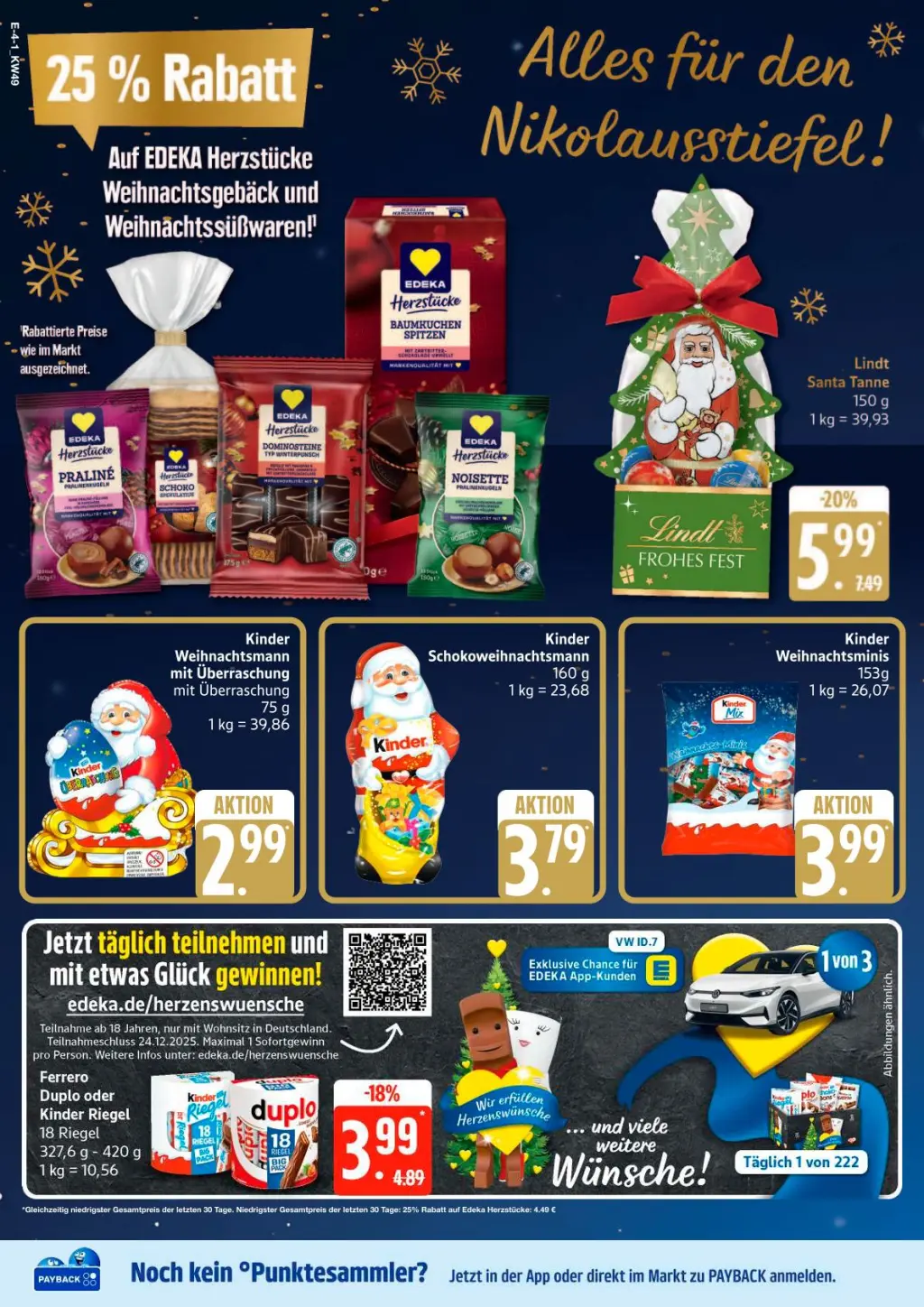 Edeka Prospekt KW49 mit aktuellen Angeboten und attraktiven Rabatten – günstige Lebensmittel, Sparen Sie bei Edeka Prospekt diese Woche!