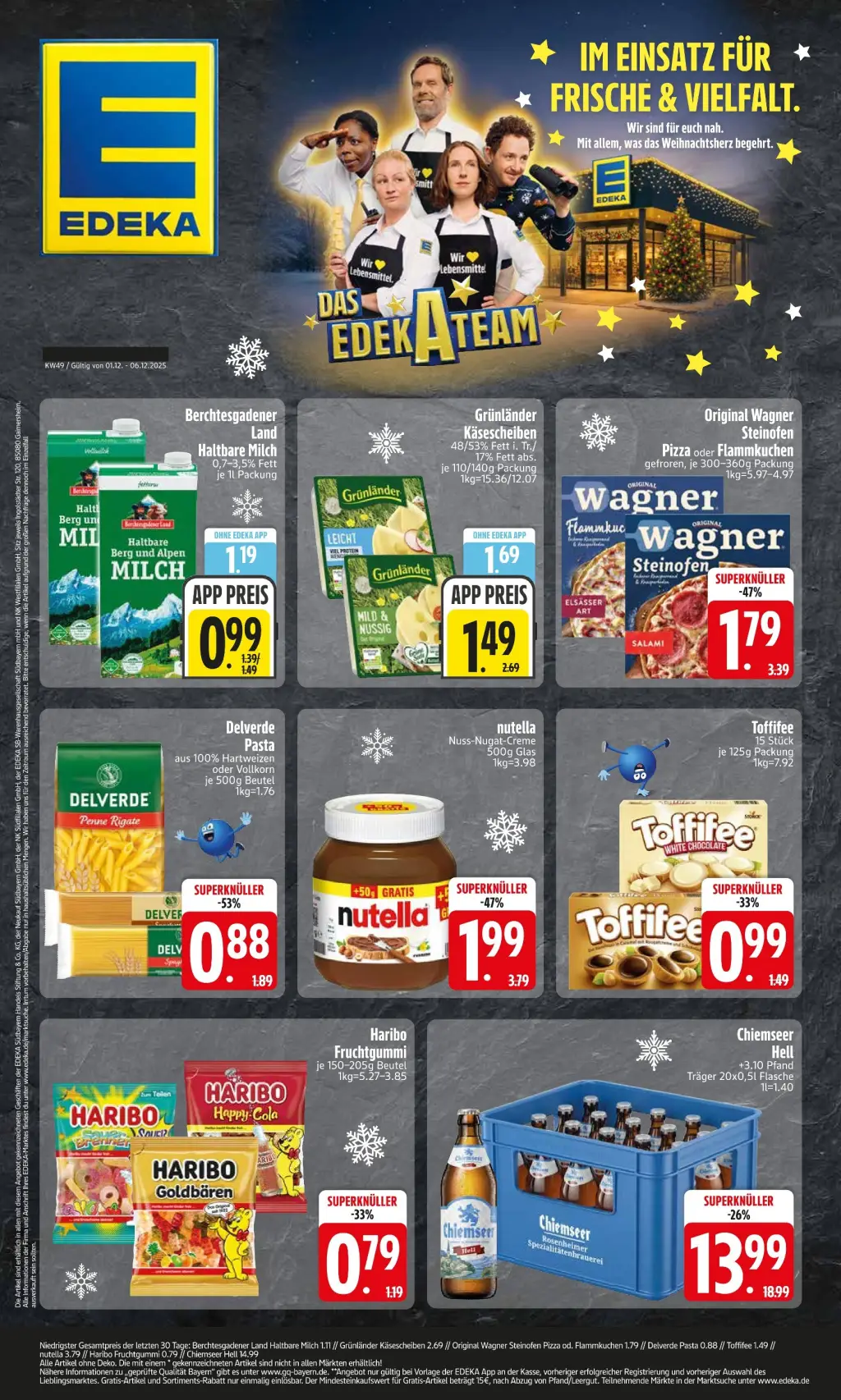 Edeka Prospekt KW49 mit aktuellen Angeboten und attraktiven Rabatten – günstige Lebensmittel, Sparen Sie bei Edeka Prospekt diese Woche!
