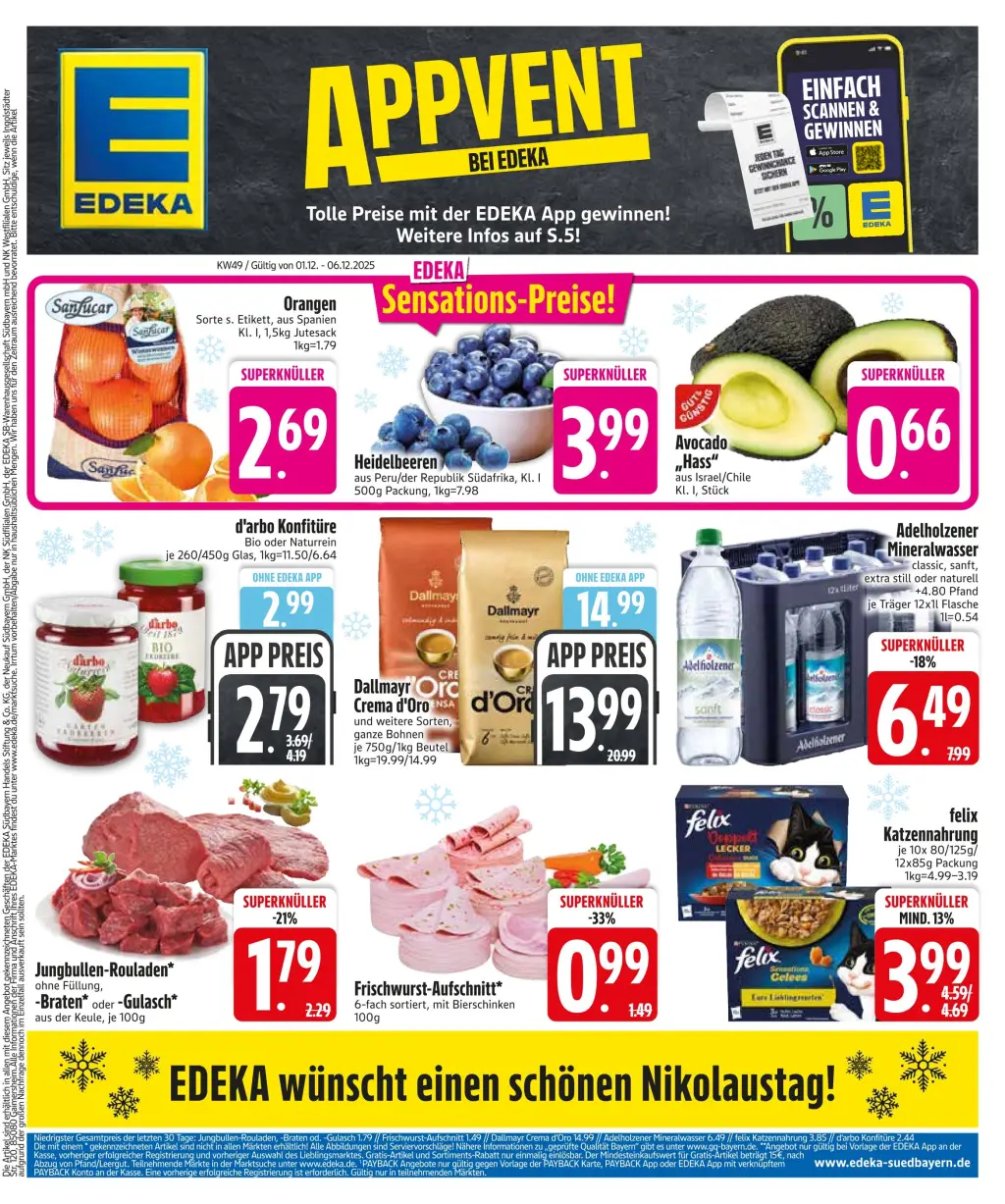 Edeka Prospekt KW49 mit aktuellen Angeboten und attraktiven Rabatten – günstige Lebensmittel, Sparen Sie bei Edeka Prospekt diese Woche!