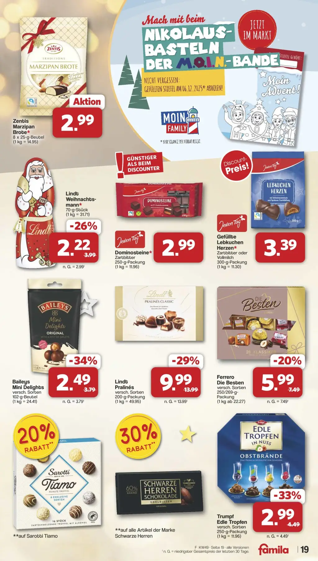 Famila Prospekt KW49 mit aktuellen Angeboten und attraktiven Rabatten – günstige Lebensmittel, Sparen Sie bei Famila Prospekt diese Woche!