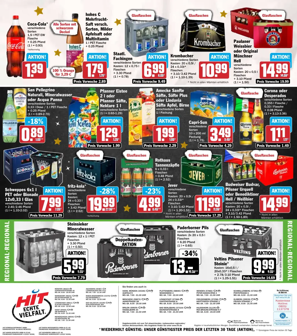 Hit Prospekt KW49 mit aktuellen Angeboten und attraktiven Rabatten – günstige Lebensmittel, Sparen Sie bei Hit Prospekt diese Woche!