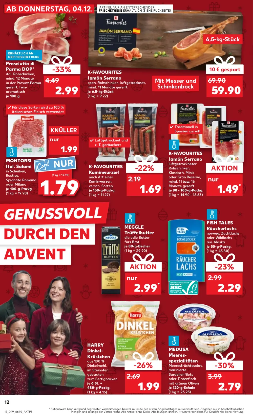 Kaufland Prospekt KW49 mit aktuellen Angeboten und attraktiven Rabatten – günstige Lebensmittel, Sparen Sie bei Kaufland Prospekt diese Woche!