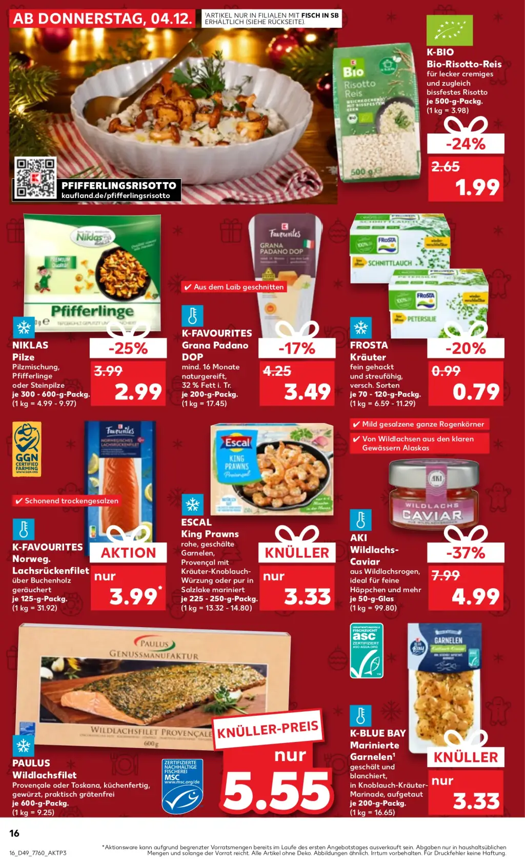 Kaufland Prospekt KW49 mit aktuellen Angeboten und attraktiven Rabatten – günstige Lebensmittel, Sparen Sie bei Kaufland Prospekt diese Woche!