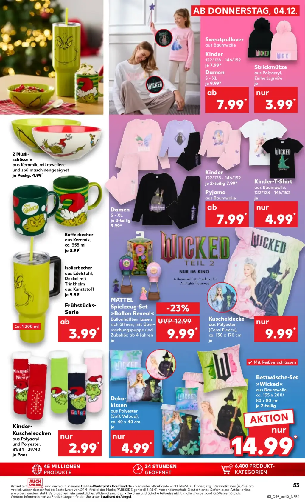 Kaufland Prospekt KW49 mit aktuellen Angeboten und attraktiven Rabatten – günstige Lebensmittel, Sparen Sie bei Kaufland Prospekt diese Woche!