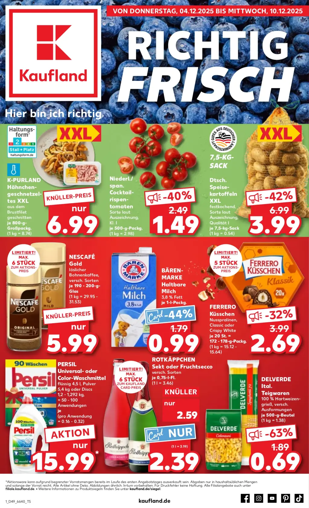 Kaufland Prospekt KW49 mit aktuellen Angeboten und attraktiven Rabatten – günstige Lebensmittel, Sparen Sie bei Kaufland Prospekt diese Woche! Kaufland Prospekt KW49 mit aktuellen Angeboten und attraktiven Rabatten – günstige Lebensmittel, Sparen Sie bei Kaufland Prospekt diese Woche!