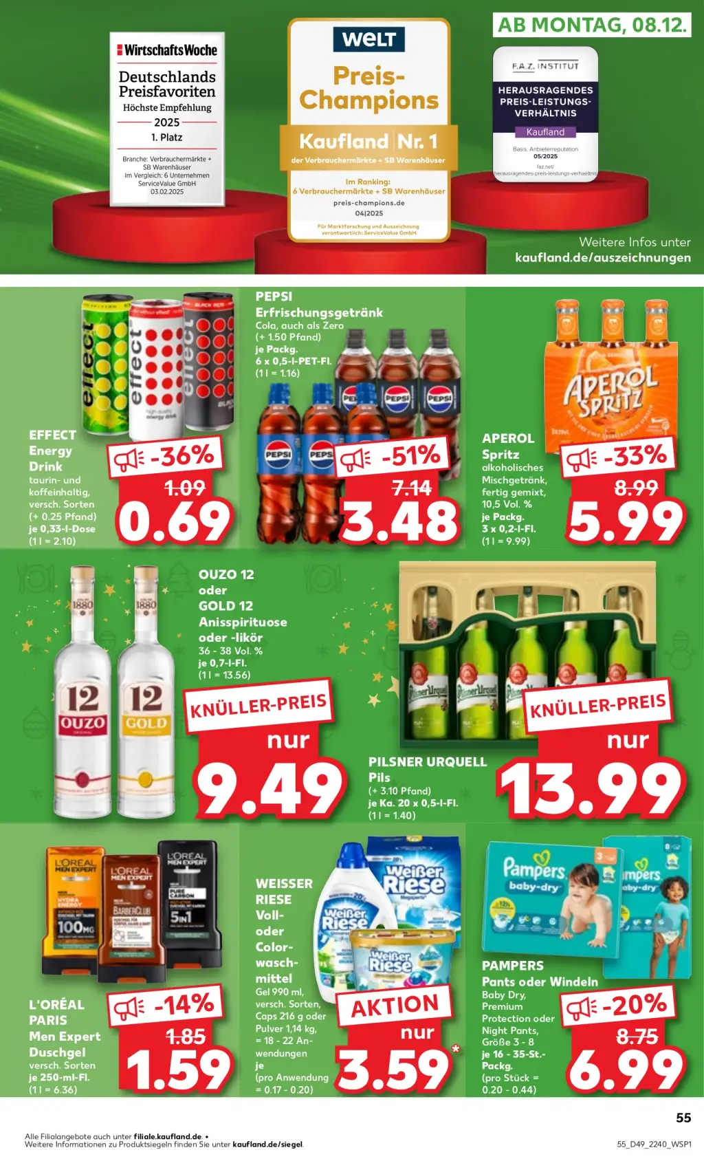 Kaufland Prospekt KW49 mit aktuellen Angeboten und attraktiven Rabatten – günstige Lebensmittel, Sparen Sie bei Kaufland Prospekt diese Woche!