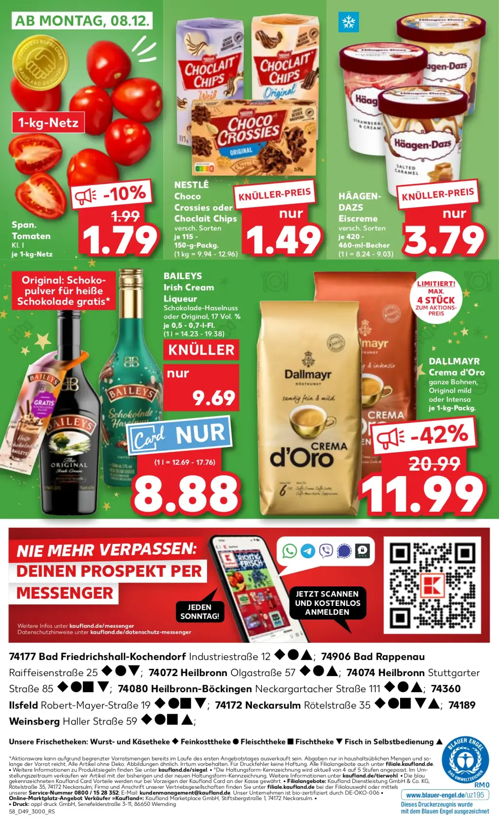 Kaufland Prospekt KW49 mit aktuellen Angeboten und attraktiven Rabatten – günstige Lebensmittel, Sparen Sie bei Kaufland Prospekt diese Woche!