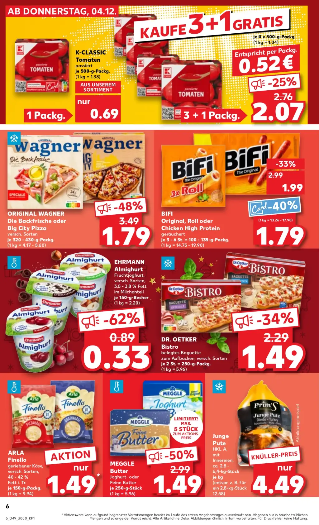 Kaufland Prospekt KW49 mit aktuellen Angeboten und attraktiven Rabatten – günstige Lebensmittel, Sparen Sie bei Kaufland Prospekt diese Woche!