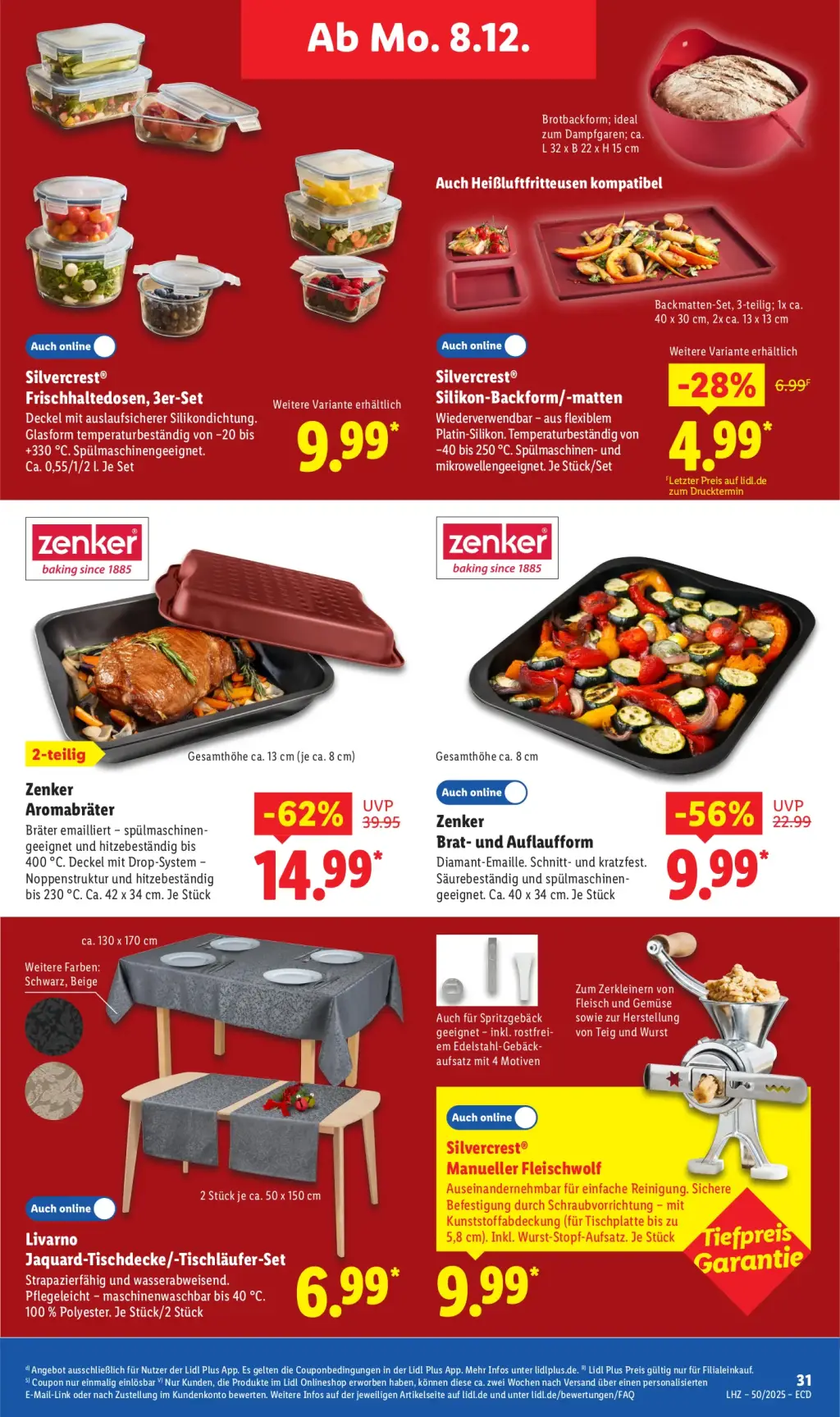 Lidl Prospekt KW50 mit aktuellen Angeboten und attraktiven Rabatten – günstige Lebensmittel, Sparen Sie bei Lidl Prospekt diese Woche!