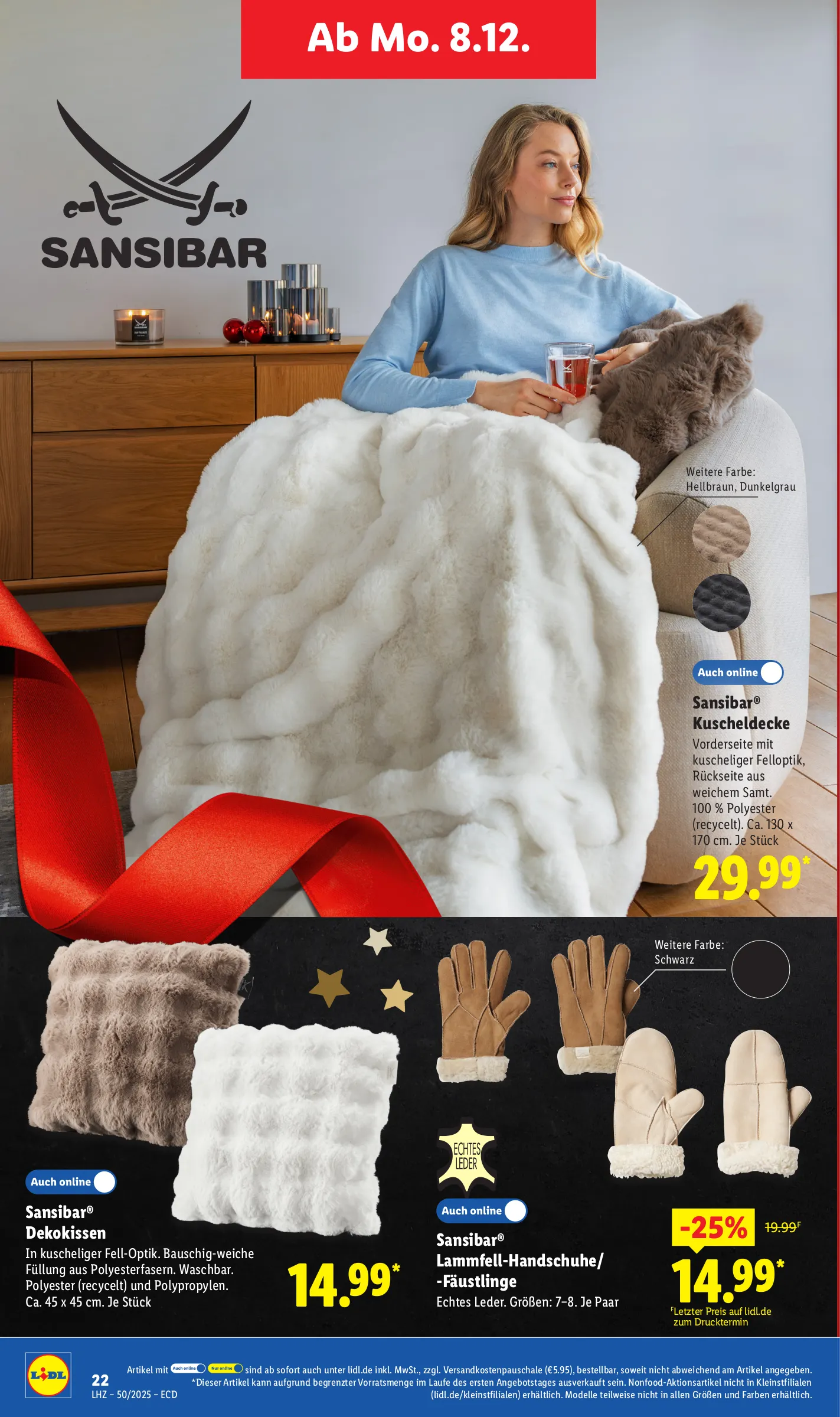 Lidl Prospekt KW50 mit aktuellen Angeboten und attraktiven Rabatten – günstige Lebensmittel, Sparen Sie bei Lidl Prospekt diese Woche!