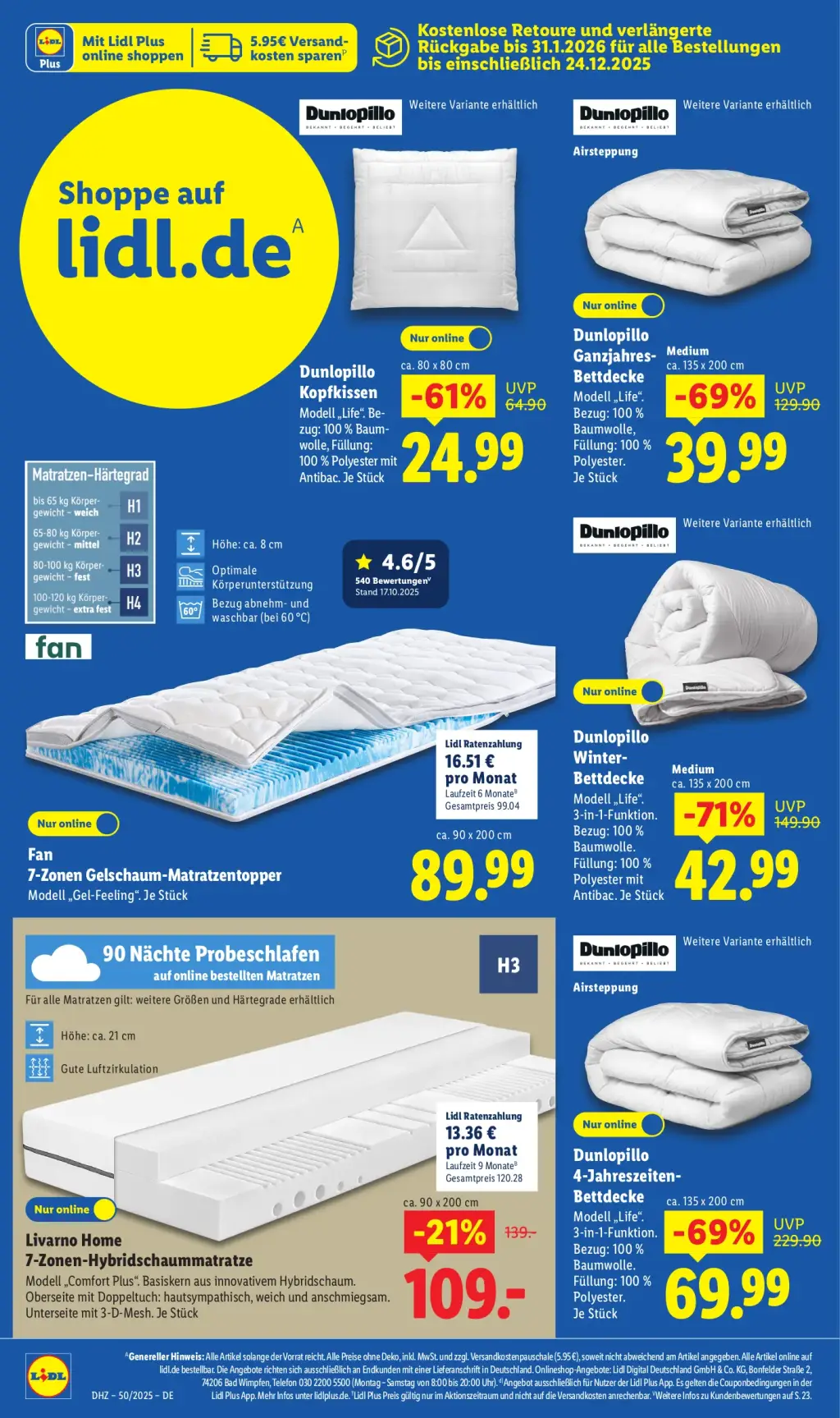 Lidl Prospekt KW50 mit aktuellen Angeboten und attraktiven Rabatten – günstige Lebensmittel, Sparen Sie bei Lidl Prospekt diese Woche!