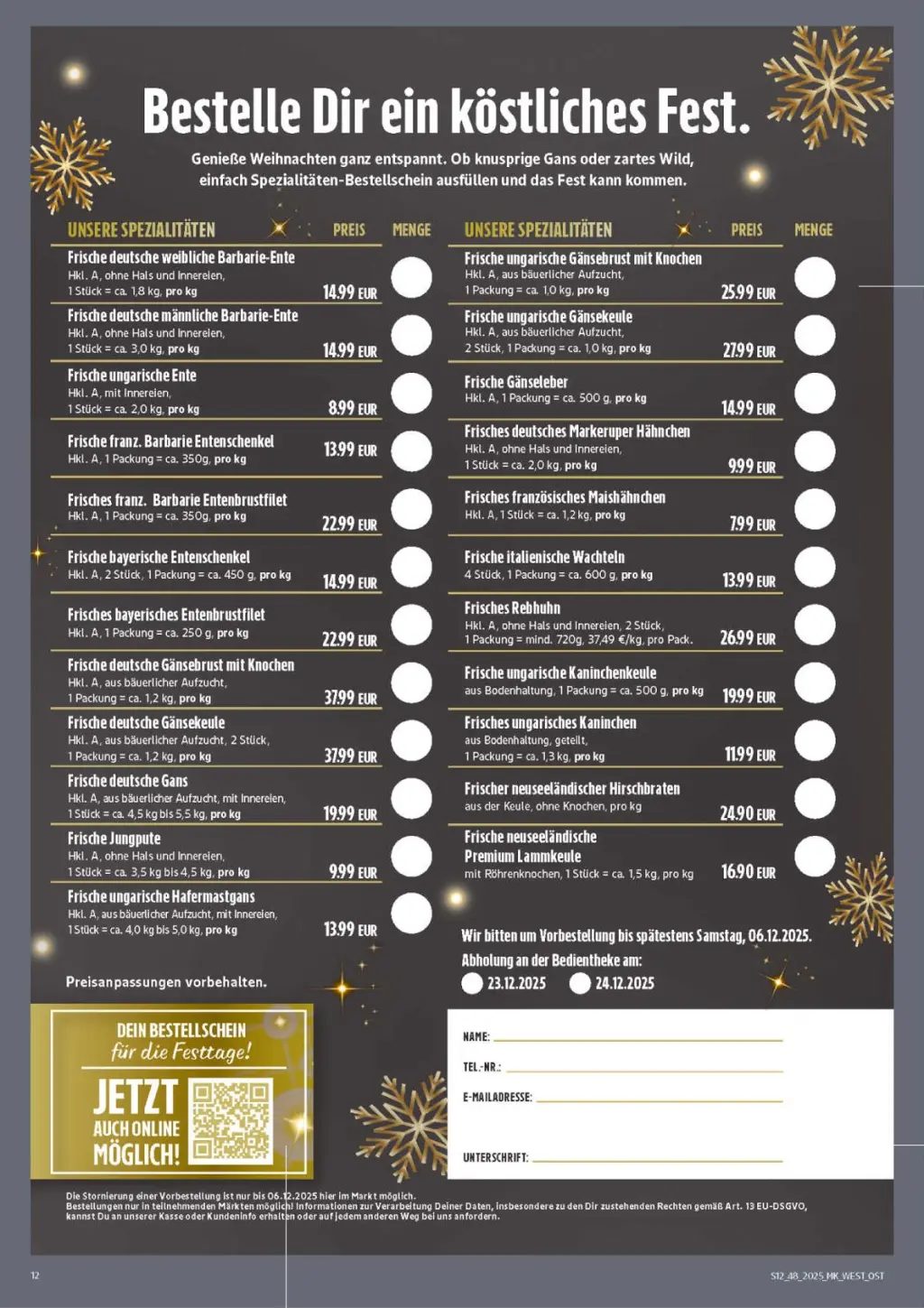 Marktkauf Prospekt KW48 mit aktuellen Angeboten und attraktiven Rabatten – günstige Lebensmittel, Sparen Sie bei Marktkauf Prospekt diese Woche!