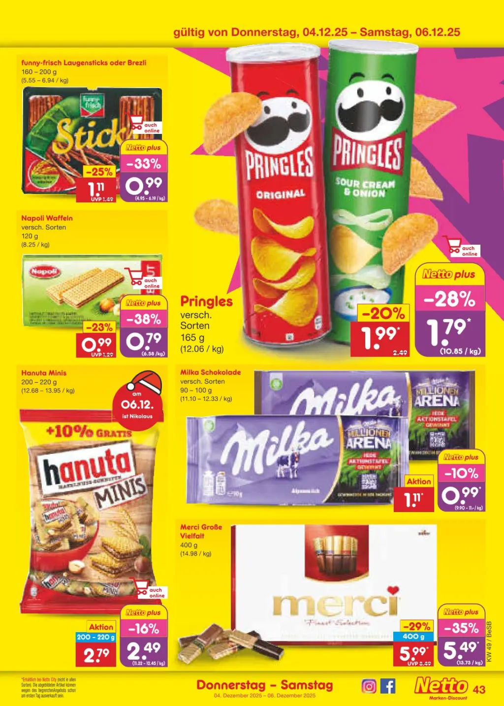 Netto Marken-Discount Prospekt KW49 mit aktuellen Angeboten und attraktiven Rabatten – günstige Lebensmittel, Sparen Sie bei Netto Marken-Discount Prospekt diese Woche!