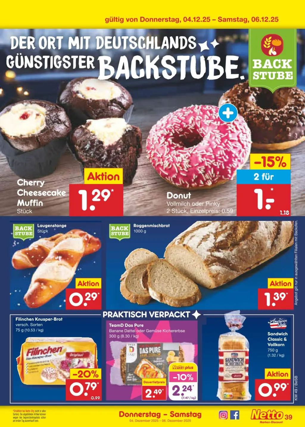 Netto Marken-Discount Prospekt KW49 mit aktuellen Angeboten und attraktiven Rabatten – günstige Lebensmittel, Sparen Sie bei Netto Marken-Discount Prospekt diese Woche!