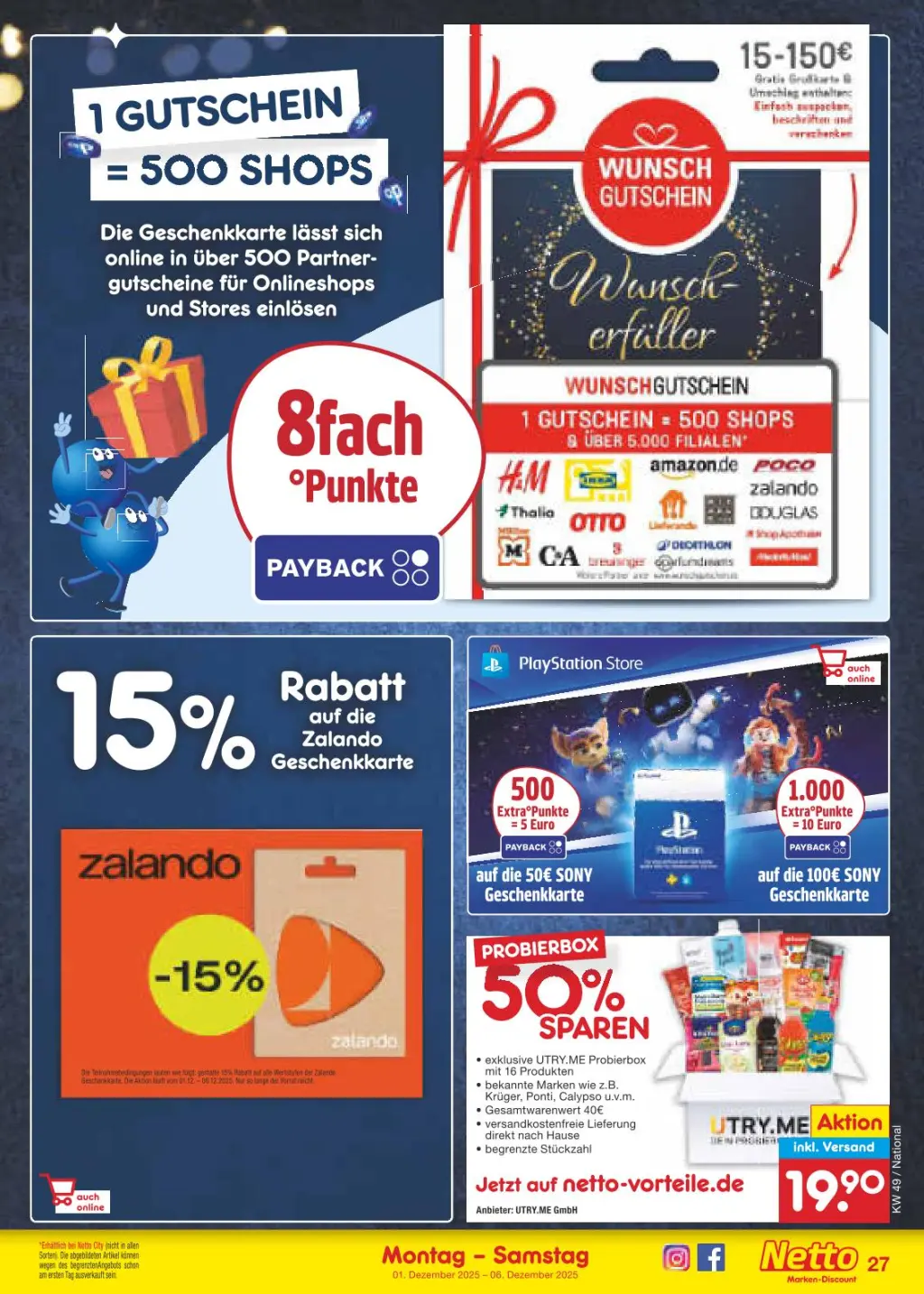 Netto Marken-Discount Prospekt KW49 mit aktuellen Angeboten und attraktiven Rabatten – günstige Lebensmittel, Sparen Sie bei Netto Marken-Discount Prospekt diese Woche!