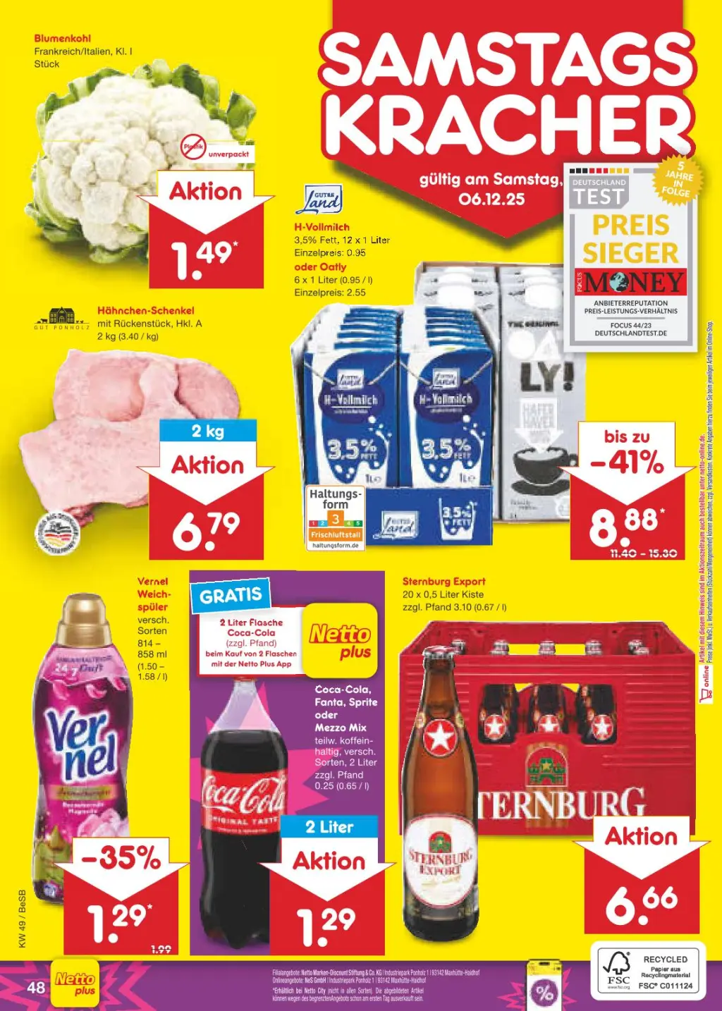 Netto Marken-Discount Prospekt KW49 mit aktuellen Angeboten und attraktiven Rabatten – günstige Lebensmittel, Sparen Sie bei Netto Marken-Discount Prospekt diese Woche!