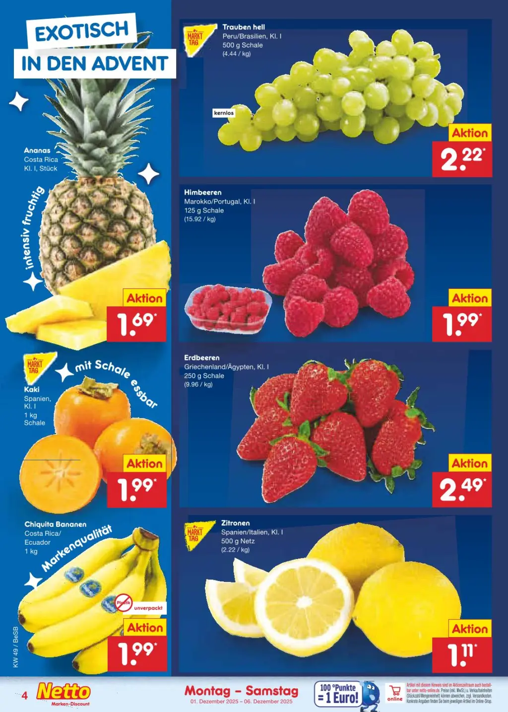 Netto Marken-Discount Prospekt KW49 mit aktuellen Angeboten und attraktiven Rabatten – günstige Lebensmittel, Sparen Sie bei Netto Marken-Discount Prospekt diese Woche!