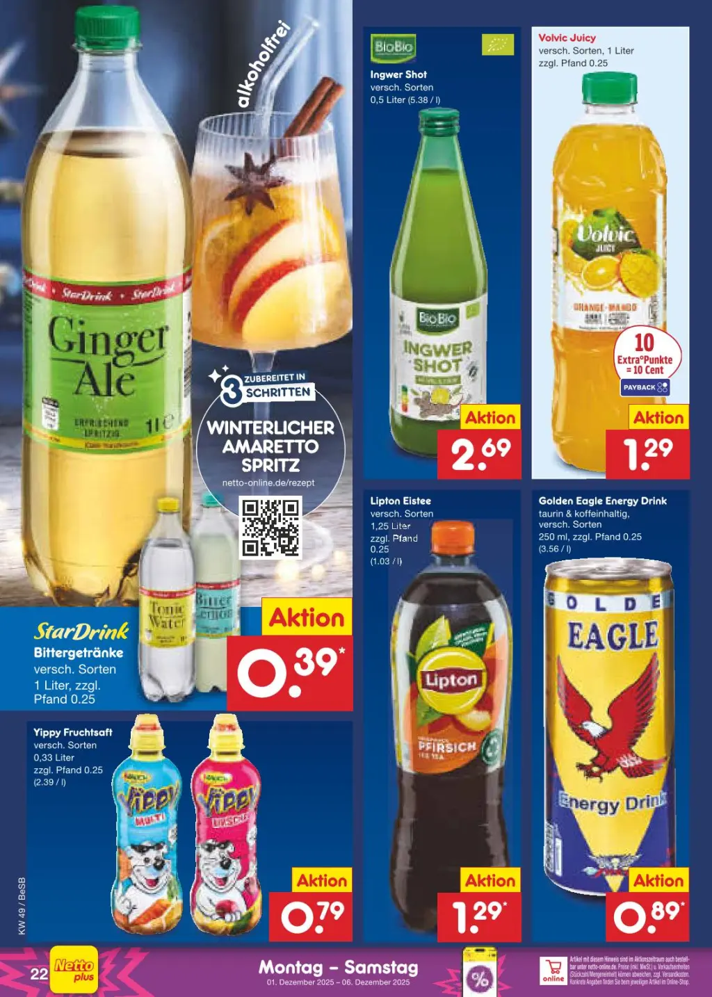 Netto Marken-Discount Prospekt KW49 mit aktuellen Angeboten und attraktiven Rabatten – günstige Lebensmittel, Sparen Sie bei Netto Marken-Discount Prospekt diese Woche!