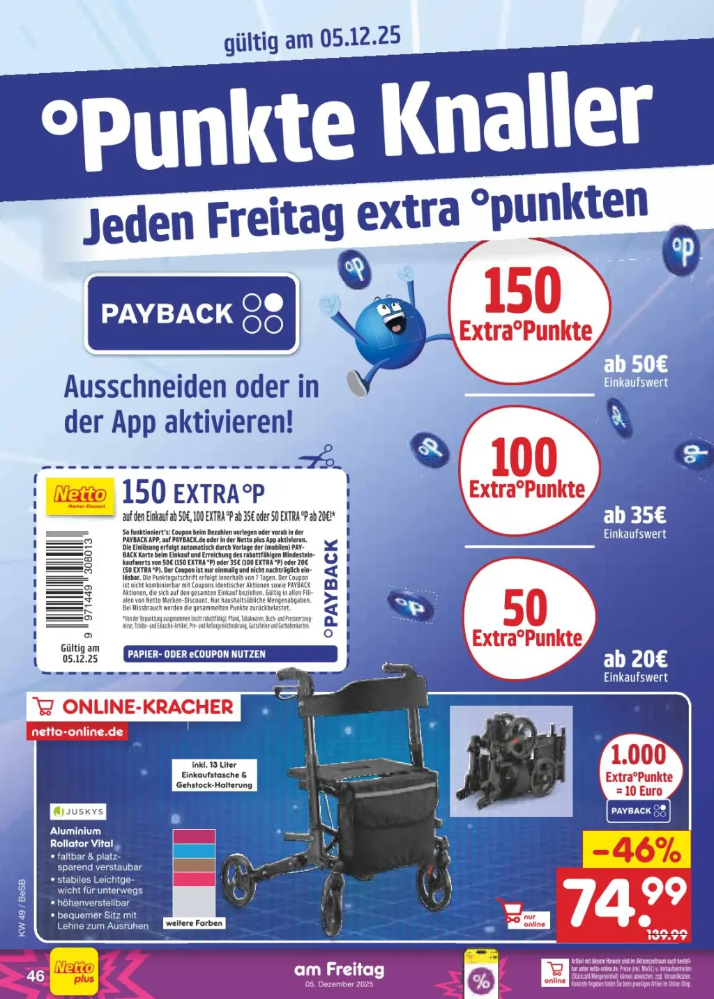 Netto Marken-Discount Prospekt KW49 mit aktuellen Angeboten und attraktiven Rabatten – günstige Lebensmittel, Sparen Sie bei Netto Marken-Discount Prospekt diese Woche!