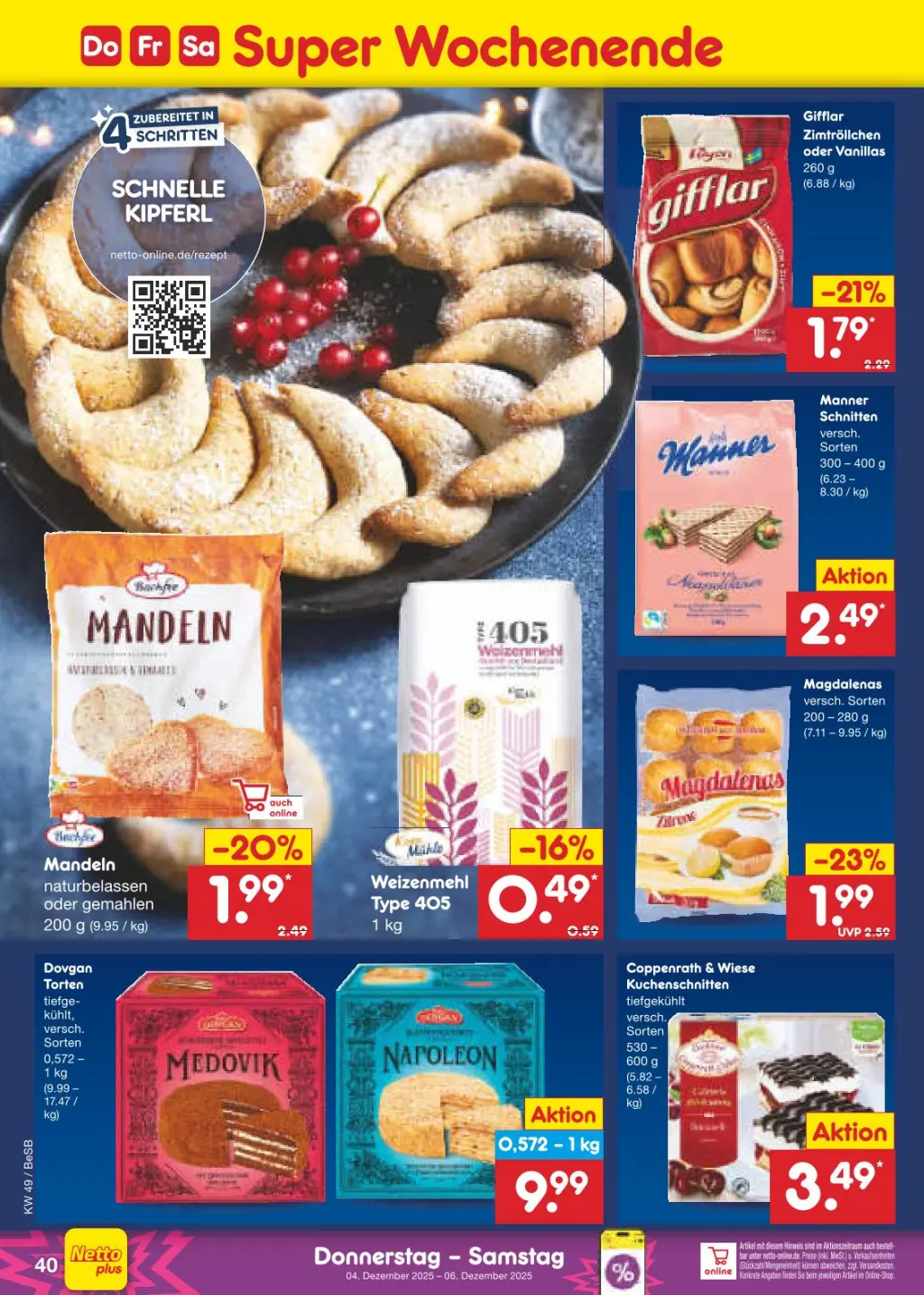 Netto Marken-Discount Prospekt KW49 mit aktuellen Angeboten und attraktiven Rabatten – günstige Lebensmittel, Sparen Sie bei Netto Marken-Discount Prospekt diese Woche!