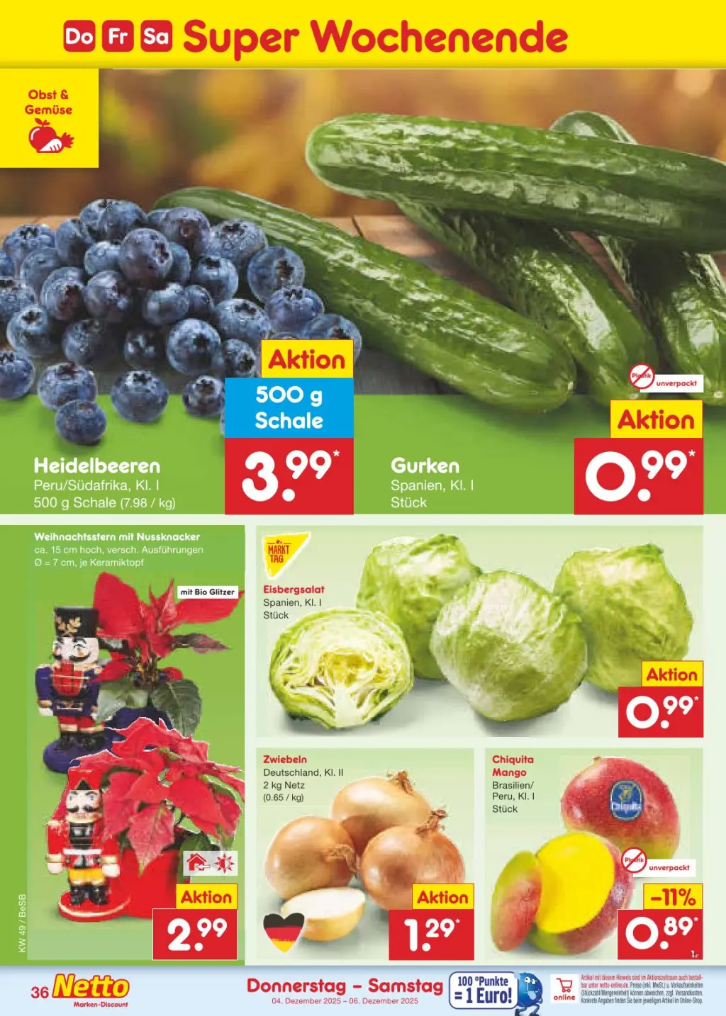 Netto Marken-Discount Prospekt KW49 mit aktuellen Angeboten und attraktiven Rabatten – günstige Lebensmittel, Sparen Sie bei Netto Marken-Discount Prospekt diese Woche!