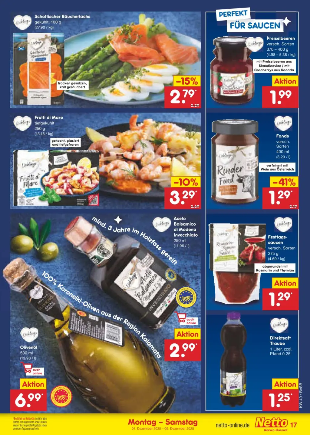 Netto Marken-Discount Prospekt KW49 mit aktuellen Angeboten und attraktiven Rabatten – günstige Lebensmittel, Sparen Sie bei Netto Marken-Discount Prospekt diese Woche!