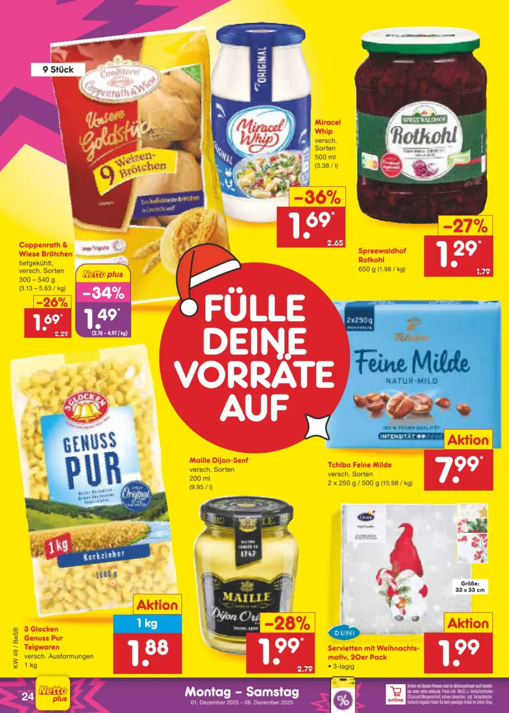 Netto Marken-Discount Prospekt KW49 mit aktuellen Angeboten und attraktiven Rabatten – günstige Lebensmittel, Sparen Sie bei Netto Marken-Discount Prospekt diese Woche!