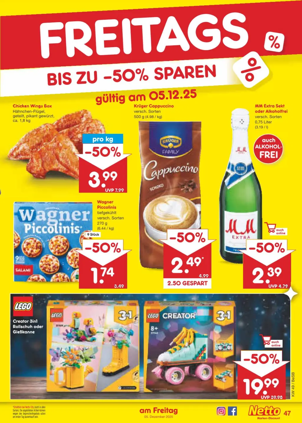 Netto Marken-Discount Prospekt KW49 mit aktuellen Angeboten und attraktiven Rabatten – günstige Lebensmittel, Sparen Sie bei Netto Marken-Discount Prospekt diese Woche!