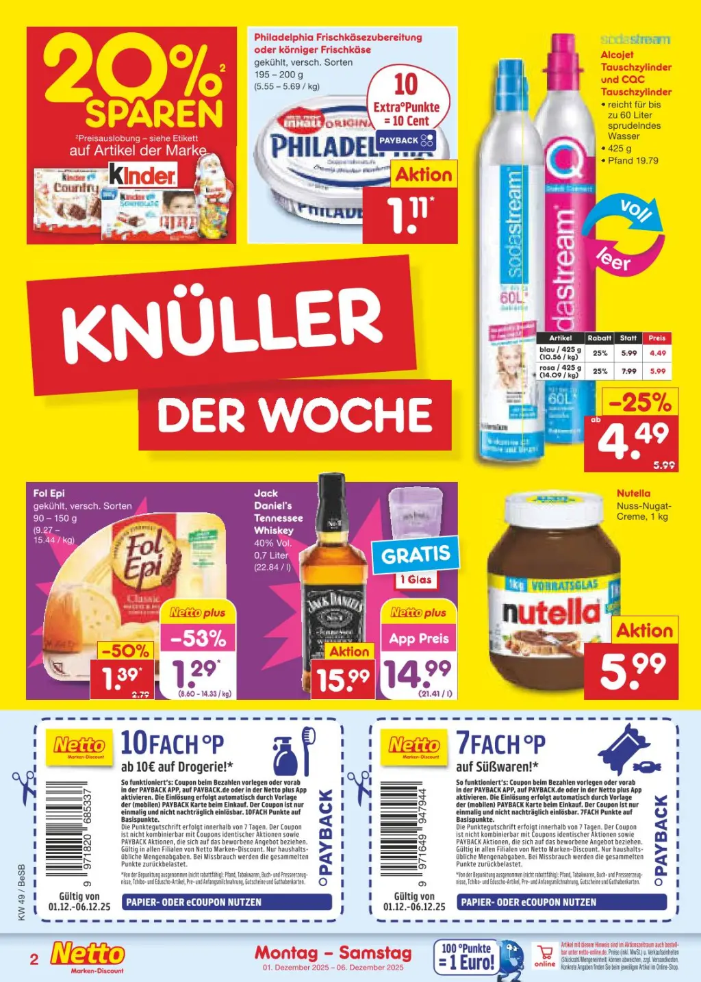 Netto Marken-Discount Prospekt KW49 mit aktuellen Angeboten und attraktiven Rabatten – günstige Lebensmittel, Sparen Sie bei Netto Marken-Discount Prospekt diese Woche!