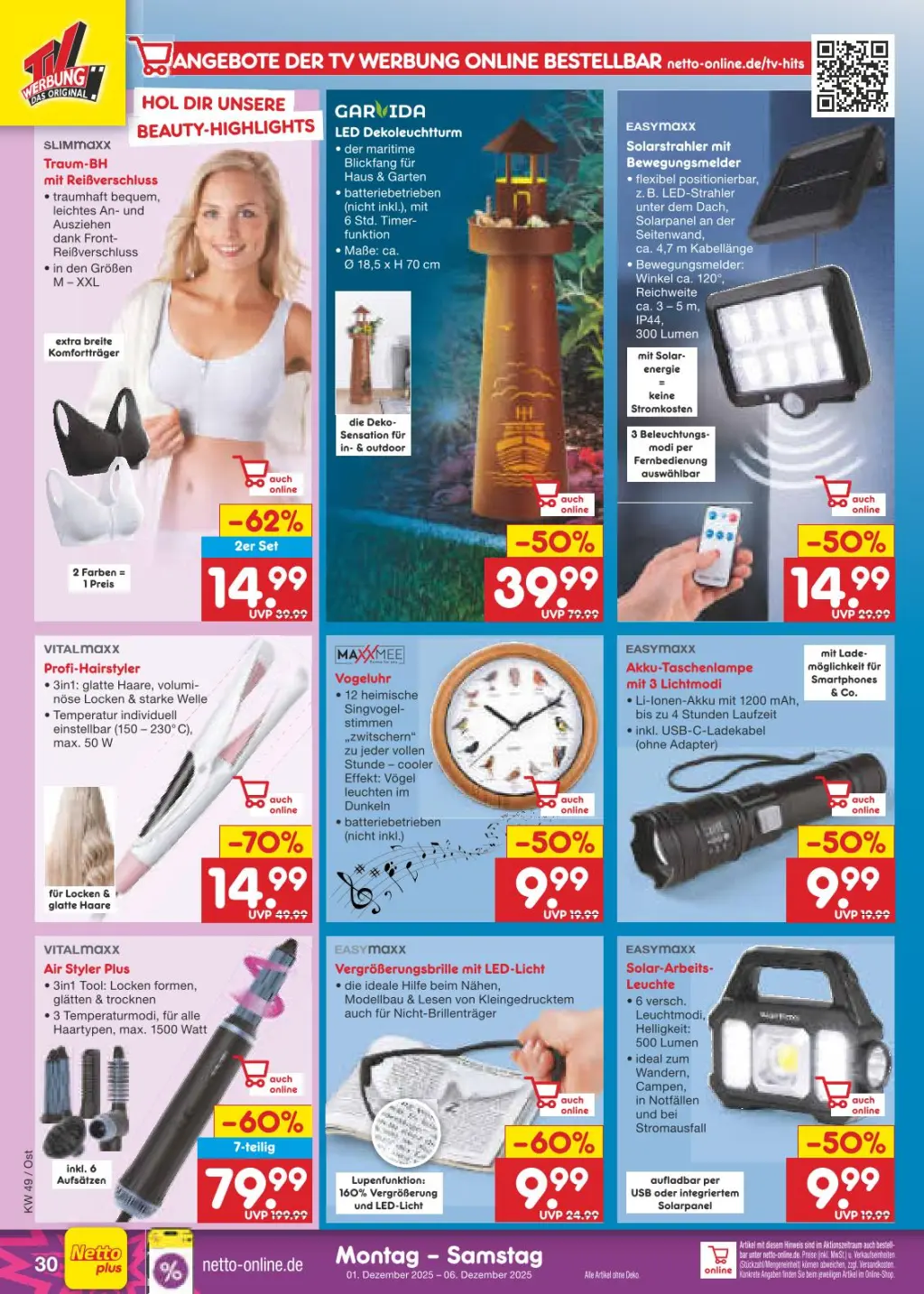 Netto Marken-Discount Prospekt KW49 mit aktuellen Angeboten und attraktiven Rabatten – günstige Lebensmittel, Sparen Sie bei Netto Marken-Discount Prospekt diese Woche!