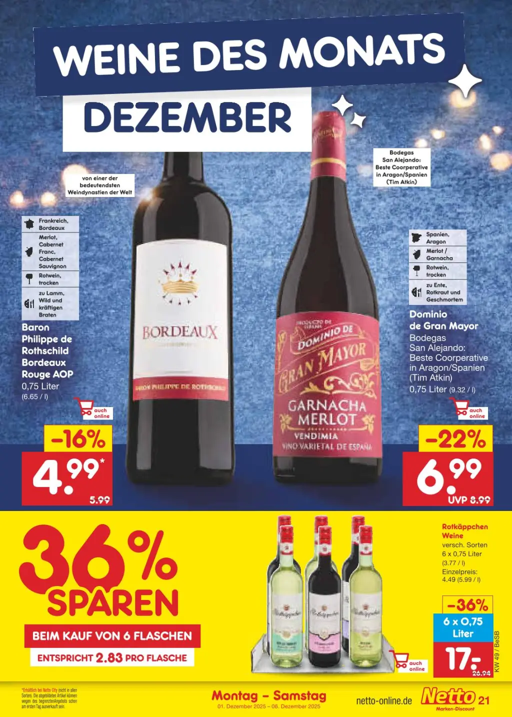 Netto Marken-Discount Prospekt KW49 mit aktuellen Angeboten und attraktiven Rabatten – günstige Lebensmittel, Sparen Sie bei Netto Marken-Discount Prospekt diese Woche!
