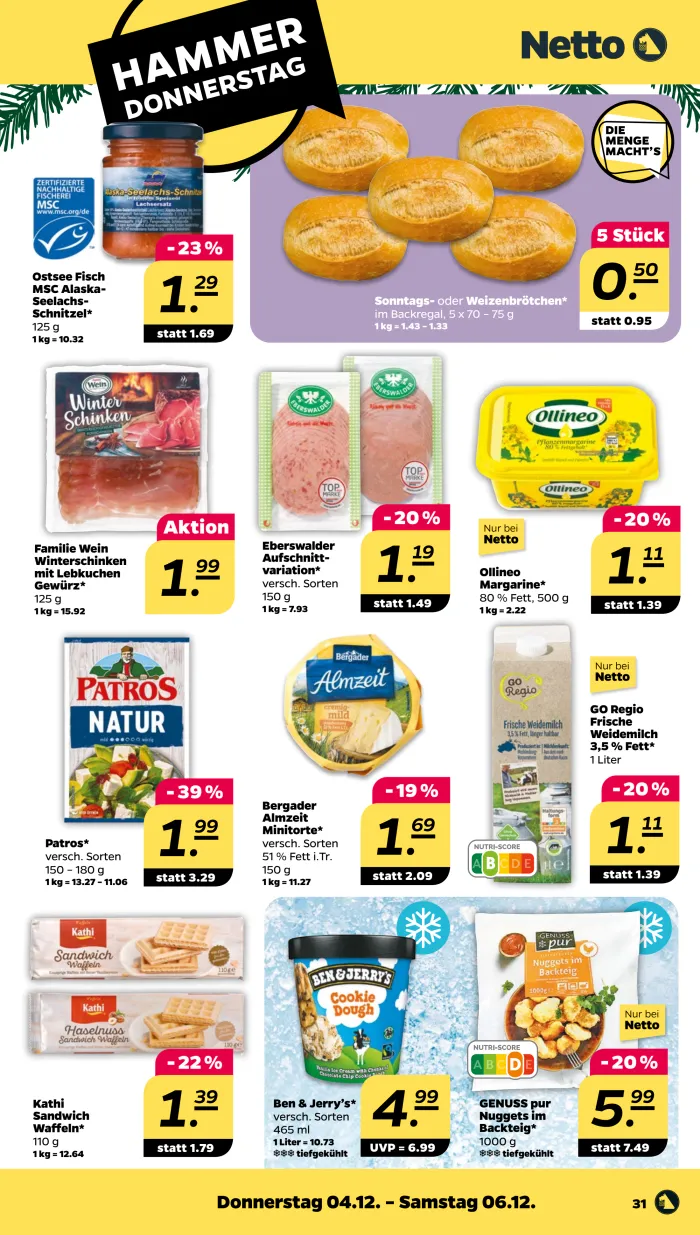 NETTO Prospekt KW49 mit aktuellen Angeboten und attraktiven Rabatten – günstige Lebensmittel, Sparen Sie bei NETTO Prospekt diese Woche!