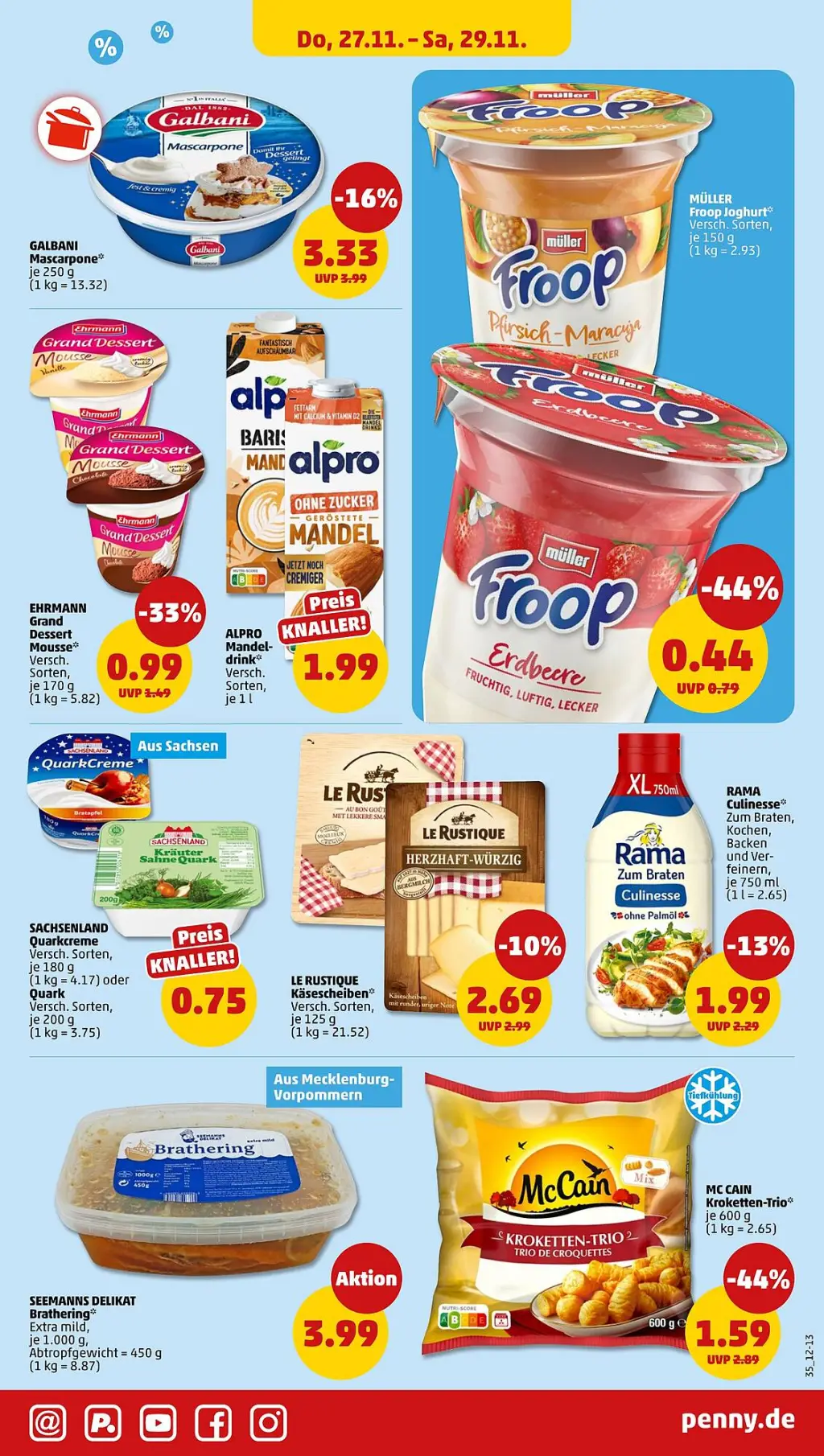 PENNY Prospekt KW48 mit aktuellen Angeboten und attraktiven Rabatten – günstige Lebensmittel, Sparen Sie bei PENNY Prospekt diese Woche!