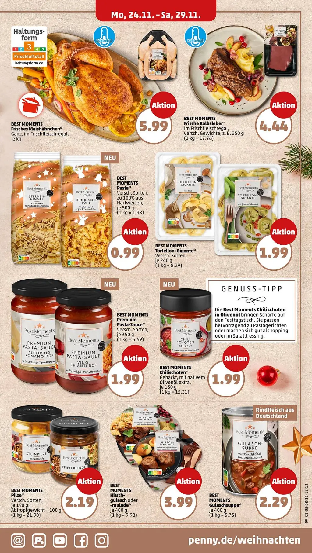 PENNY Prospekt KW48 mit aktuellen Angeboten und attraktiven Rabatten – günstige Lebensmittel, Sparen Sie bei PENNY Prospekt diese Woche!