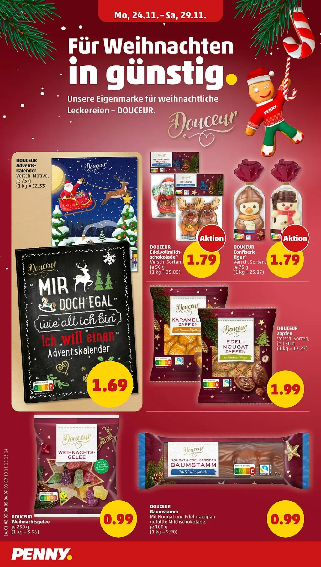 PENNY Prospekt KW48 mit aktuellen Angeboten und attraktiven Rabatten – günstige Lebensmittel, Sparen Sie bei PENNY Prospekt diese Woche!