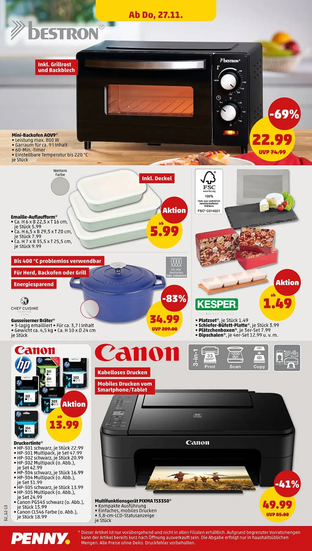 PENNY Prospekt KW48 mit aktuellen Angeboten und attraktiven Rabatten – günstige Lebensmittel, Sparen Sie bei PENNY Prospekt diese Woche!