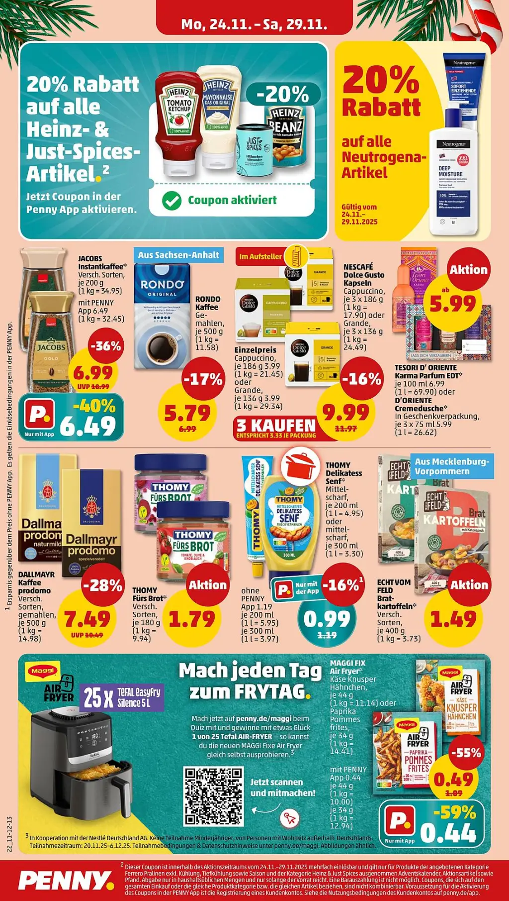 PENNY Prospekt KW48 mit aktuellen Angeboten und attraktiven Rabatten – günstige Lebensmittel, Sparen Sie bei PENNY Prospekt diese Woche!