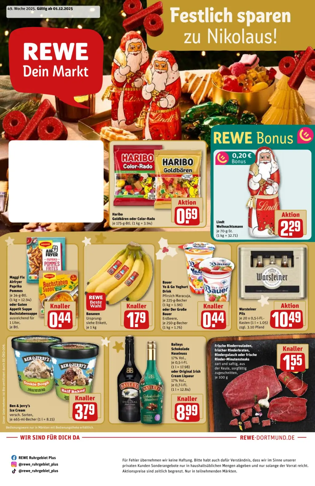 REWE Prospekt KW49 mit aktuellen Angeboten und attraktiven Rabatten – günstige Lebensmittel, Sparen Sie bei REWE Prospekt diese Woche! REWE Prospekt KW49 mit aktuellen Angeboten und attraktiven Rabatten – günstige Lebensmittel, Sparen Sie bei REWE Prospekt diese Woche!