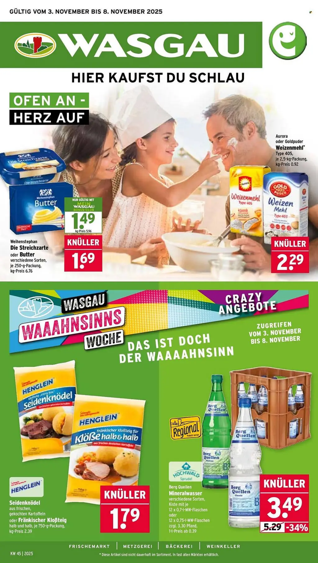 Wasgau Prospekt KW45 mit aktuellen Angeboten und attraktiven Rabatten – günstige Lebensmittel, Sparen Sie bei Wasgau Prospekt diese Woche! Wasgau Prospekt KW45 mit aktuellen Angeboten und attraktiven Rabatten – günstige Lebensmittel, Sparen Sie bei Wasgau Prospekt diese Woche!