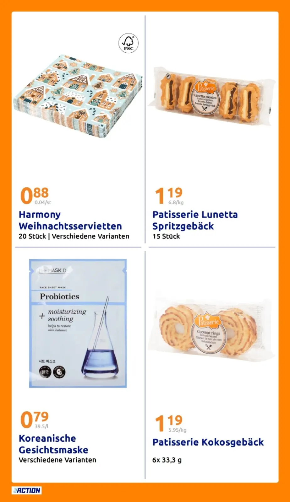 Action Prospekt KW52 mit aktuellen Angeboten und attraktiven Rabatten – günstige Lebensmittel, Sparen Sie bei Action Prospekt diese Woche!