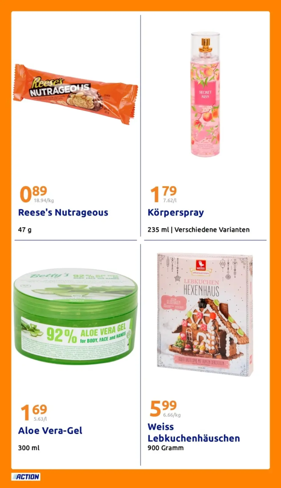 Action Prospekt KW52 mit aktuellen Angeboten und attraktiven Rabatten – günstige Lebensmittel, Sparen Sie bei Action Prospekt diese Woche!