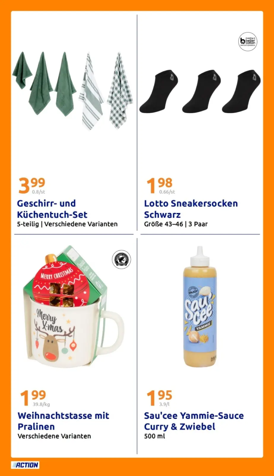 Action Prospekt KW52 mit aktuellen Angeboten und attraktiven Rabatten – günstige Lebensmittel, Sparen Sie bei Action Prospekt diese Woche!