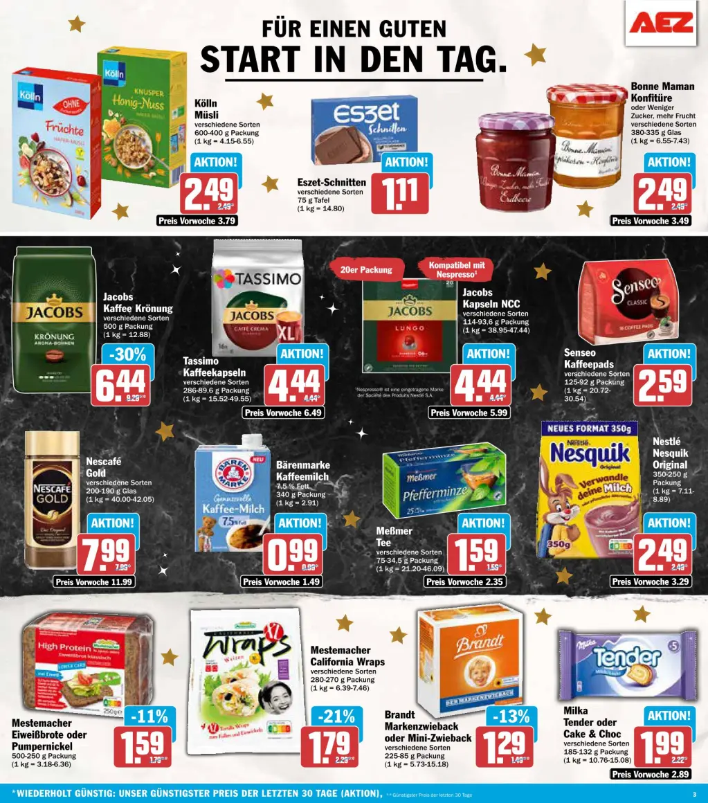 AEZ Prospekt KW50 mit aktuellen Angeboten und attraktiven Rabatten – günstige Lebensmittel, Sparen Sie bei AEZ Prospekt diese Woche! AEZ Prospekt KW50 mit aktuellen Angeboten und attraktiven Rabatten – günstige Lebensmittel, Sparen Sie bei AEZ Prospekt diese Woche!