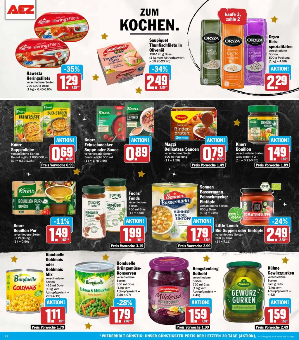 AEZ Prospekt KW50 mit aktuellen Angeboten und attraktiven Rabatten – günstige Lebensmittel, Sparen Sie bei AEZ Prospekt diese Woche!