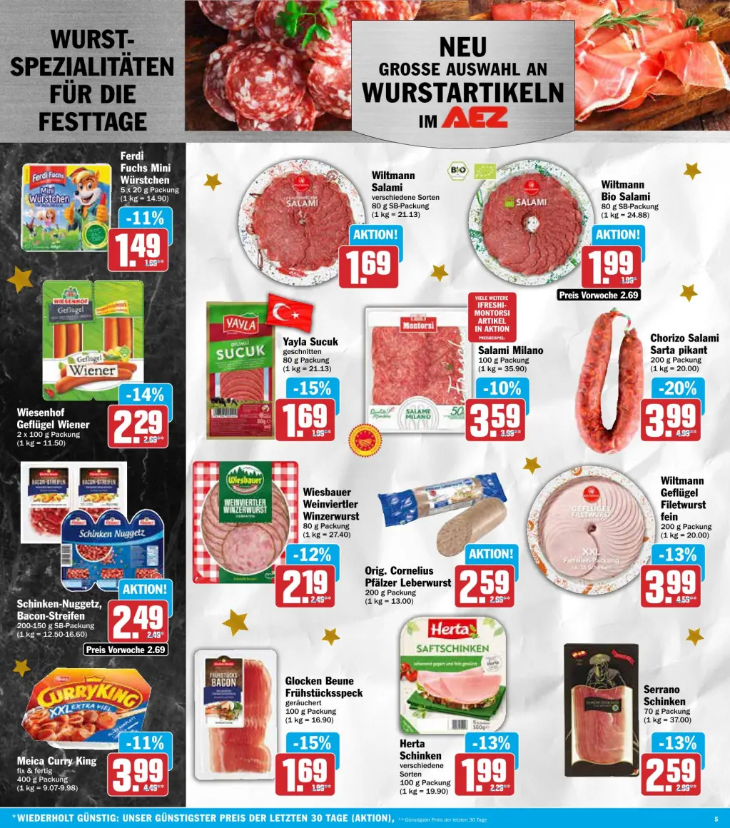 AEZ Prospekt KW50 mit aktuellen Angeboten und attraktiven Rabatten – günstige Lebensmittel, Sparen Sie bei AEZ Prospekt diese Woche!