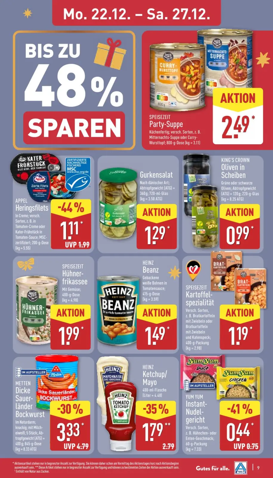 Aldi Nord Prospekt KW52 mit aktuellen Angeboten und attraktiven Rabatten – günstige Lebensmittel, Sparen Sie bei Aldi Nord Prospekt diese Woche!
