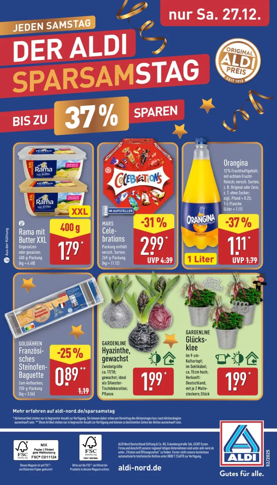 Aldi Nord Prospekt KW52 mit aktuellen Angeboten und attraktiven Rabatten – günstige Lebensmittel, Sparen Sie bei Aldi Nord Prospekt diese Woche!